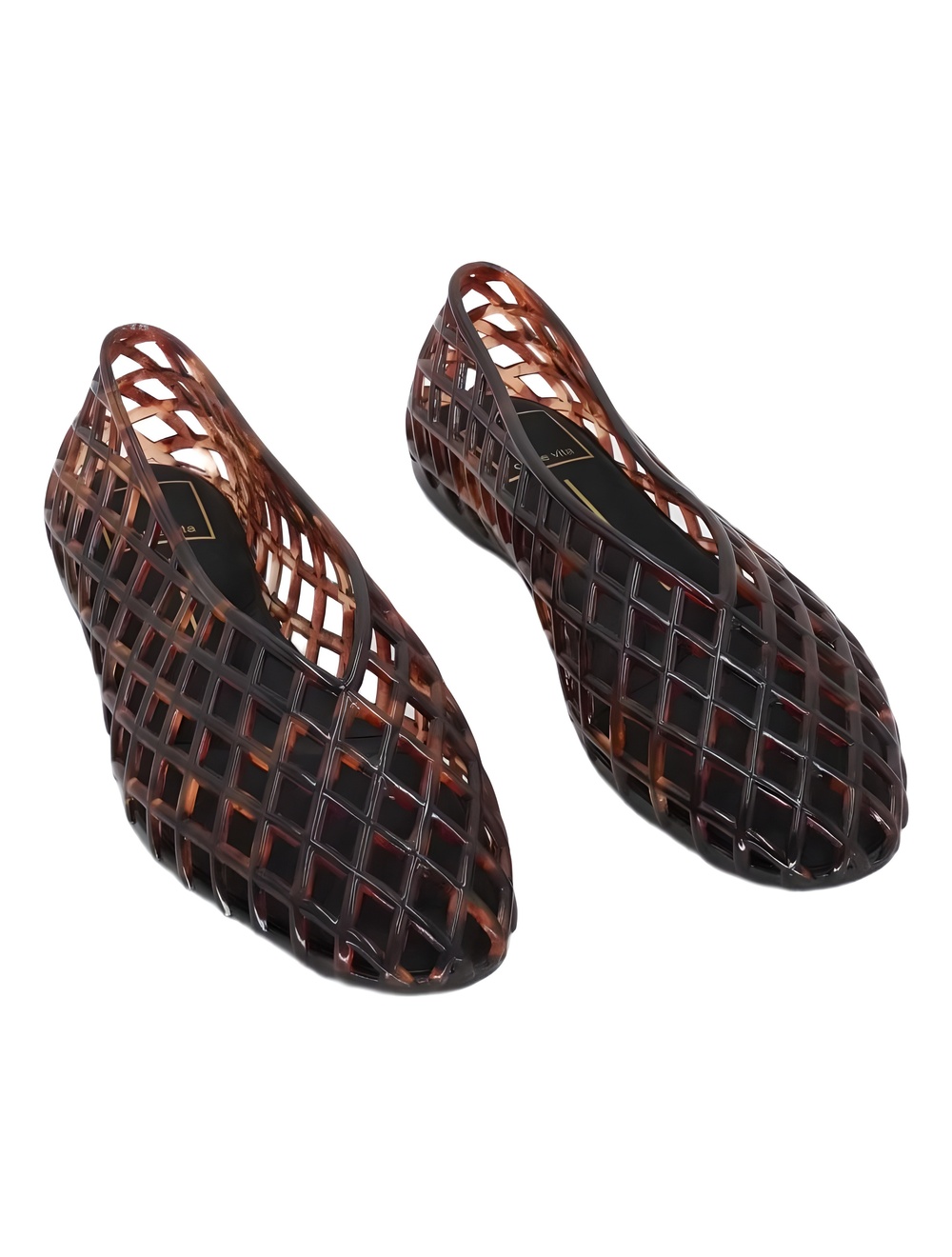 Dolce Vita Jam Tortoise Jelly Cage Flat Shoes Size 7M